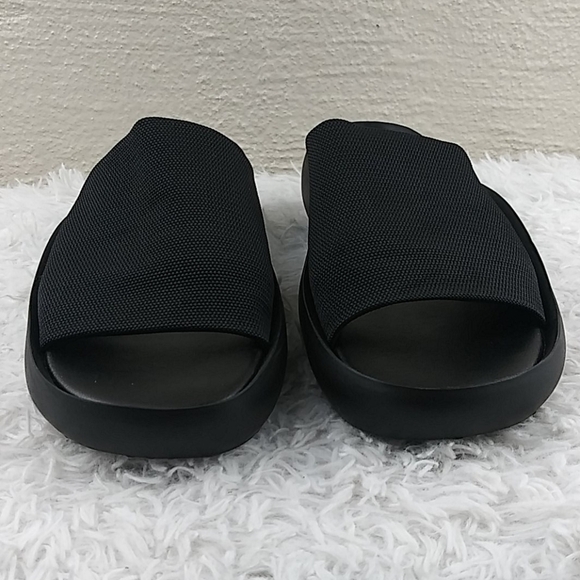 Prima Royale Penelope Black Round Toe Wide Elastic Strap Platform Mule Shoe - Picture 3 of 12